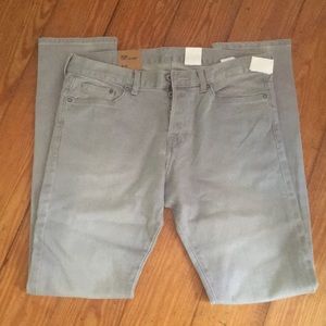 Men’s 33x34 Gray Cotton Slim Pants